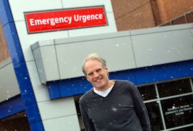 Dr. Sam Campbell outside the emergency department at the Queen Elizabeth II Health Sciences Centre in Halifax in April. ERIC WYNNE - THE CHRONICLE HERALD