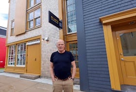 Bryan MacKay-Lyons stands in front of B2 Lofts on Montague Street in Lunenburg. - Eric Wynne
