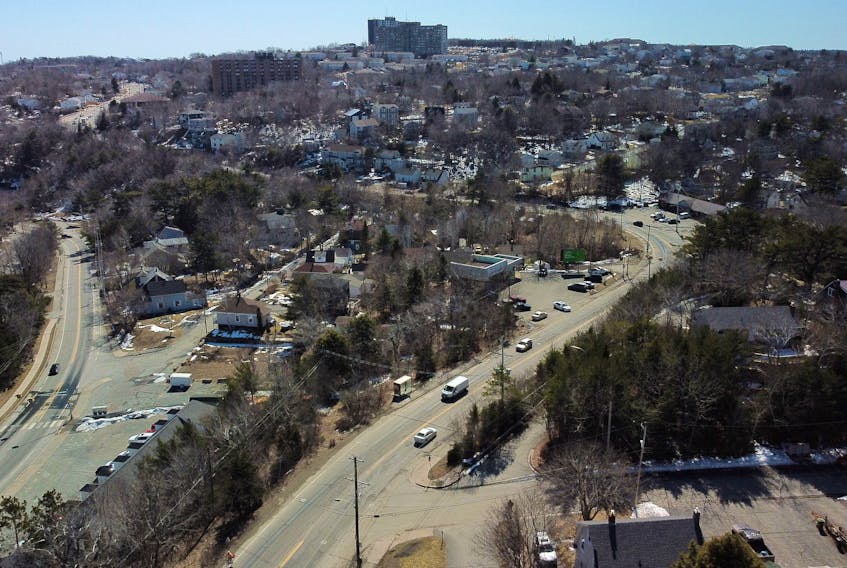 Photo of Herringcove Road where it meets up with Purcell's Cove Road (for Nicole Munro story on the city of Halifax wanting to upgrade transit along Herringcove Road)