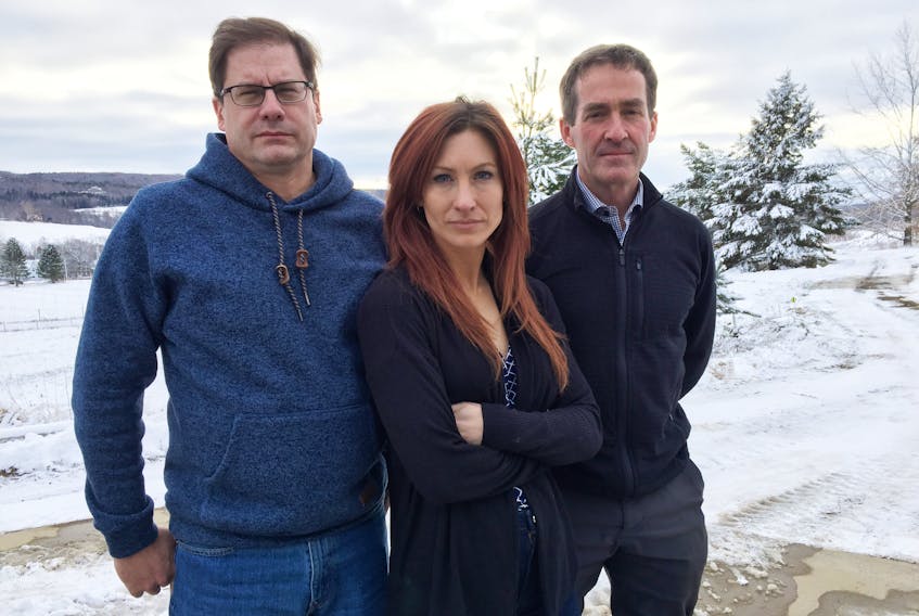 Dr. Rob Miller (left), Dr. Rebecca Brewer and Dr. Keith MacCormick, all emergency physicians at Valley Regional Hospital in Kentville, say they will be either completely or substantially withdrawing their services at VRH beginning in February, in protest of NSHA actions they say have undermined emergency doctors at the hospital.