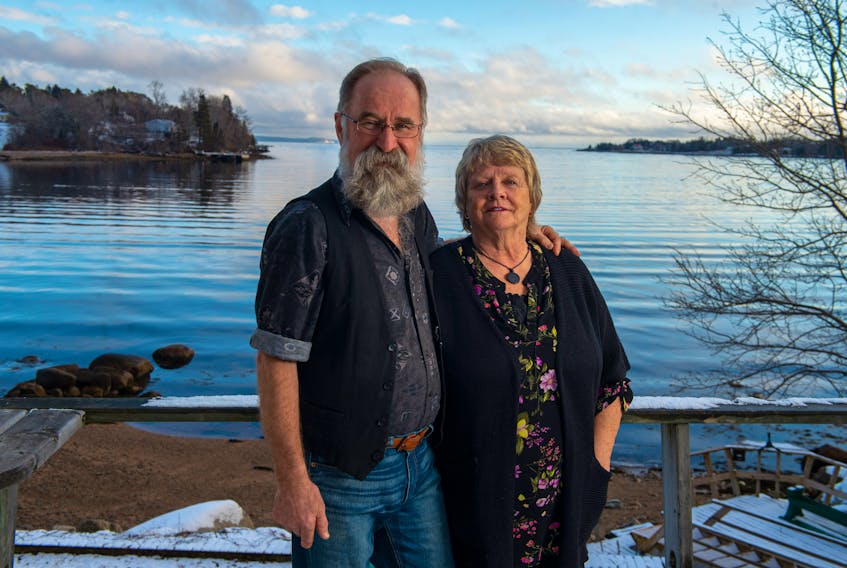 Donnie and Carol Webb pose for a photo outside their Hubbards home on Wednesday, Jan. 15, 2020. The Webbs were travelling in Europe and their flight was overbooked. They spoke with a U.K. firm who got them a payout.