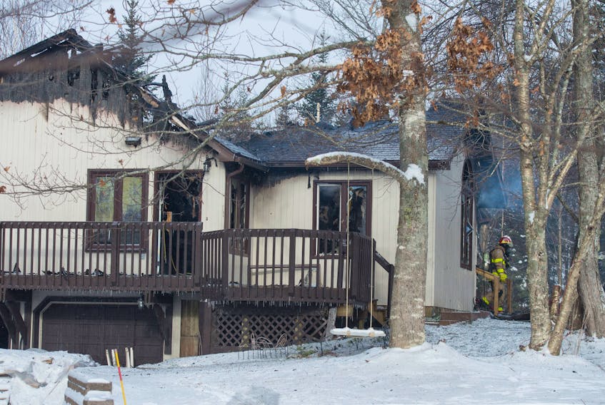 A house on Coleridge Court in Cole Harbour was heavily damaged by a fire at about 8:30 a.m. Friday, Jan. 17, 2020.
