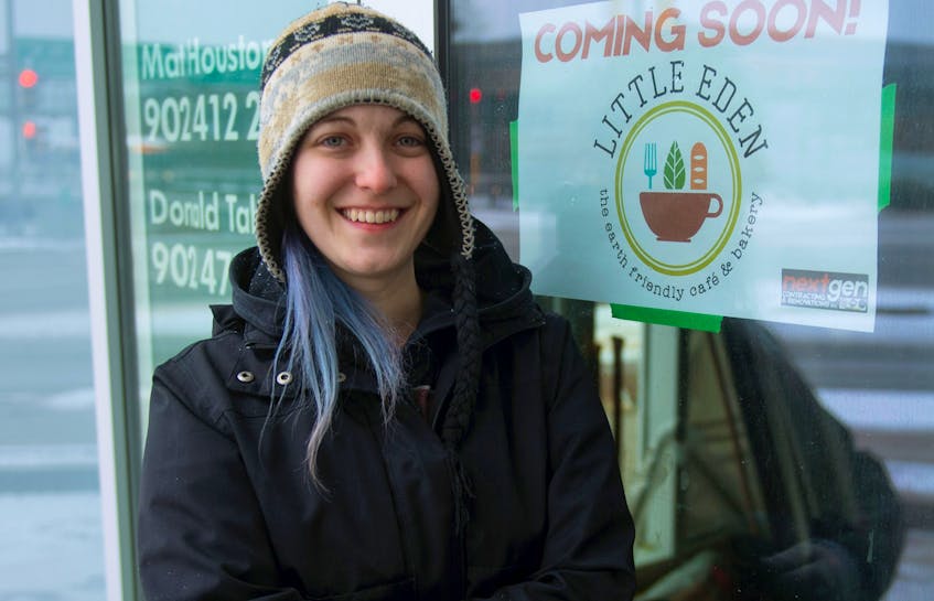 Katherine Hosker, owner of Little Eden on Brunswick St., poses for a photo outside the new cafe and bakery on Monday, February 10, 2020. The cafe is slated to open next week. The Chronicle Herald