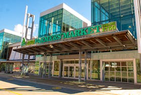 Exterior of the Halifax Seaport Farmers' Market. Photo taken on May 6, 2020.