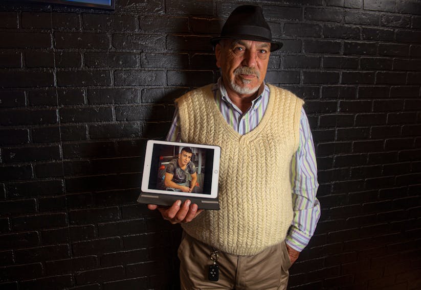 Omar Alisso holds his iPad displaying a photo of his nephew Diyar on Thursday, Oct. 17, 2019. Diyar is now missing after Turkey's recent military offensive into northern Syria. Ryan Taplin / The Chronicle Herald