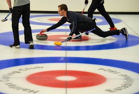 Halifax's Matthew Manuel throws his stone during the Stu Sells 1824 Halifax Classic final at the Halifax Curling Club on Sunday, November 15, 2020. Manuel lost to Brad Gushue 6-2.