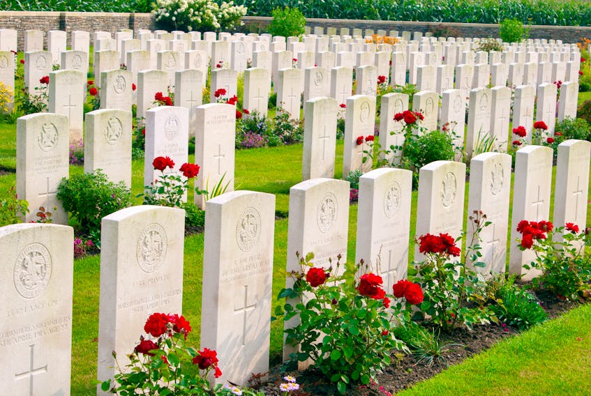 Bedford House Cemetery in Ypres, Belgium, contains the graves of soldiers who fought in World War One. —