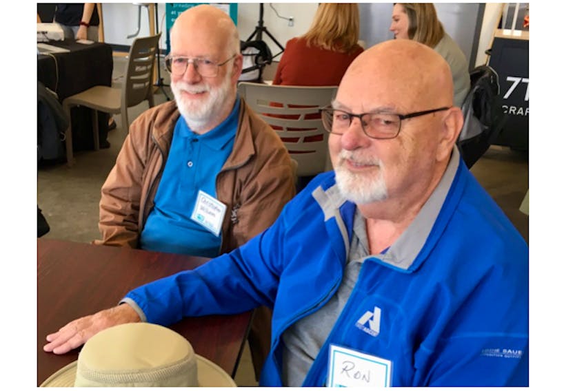 Christopher Williams (left) of St. John’s and Ron Collins of Mount Pearl said participating in the Canadian Hard of Hearing Association-Newfoundland and Labrador’s lip-reading course helped them better understand others and participate in conversations.