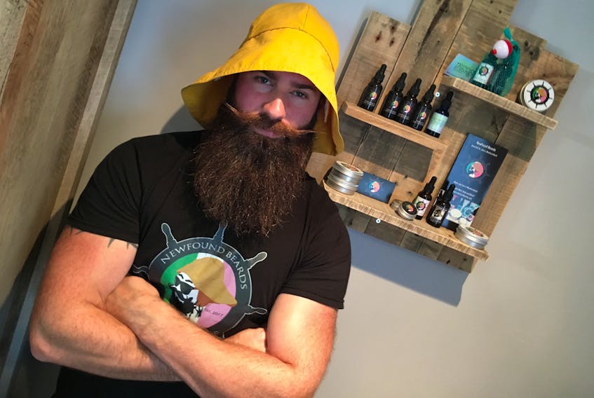 Kyle Sampson, seen here as Skipper Sammy, started making beard oil and balm out of his home in 2017 after his plan for the small business earned him top marks in a Memorial University business school course. A little over a year into operation, he estimates sales of around 2,500 units.