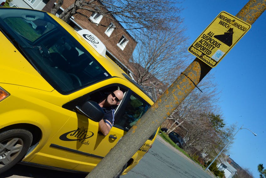 Jiffy Cab driver Patrick — who wished to give only his first name — and his coworkers, as well as other cabbies from various taxi companies, have teamed up with Crime Stoppers and Neighbourhood Watch to help people in distress get in contact with emergency services.