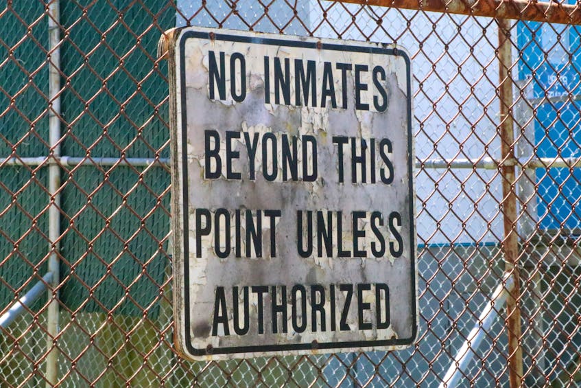 A sign outside Her Majesty's Penitentiary.