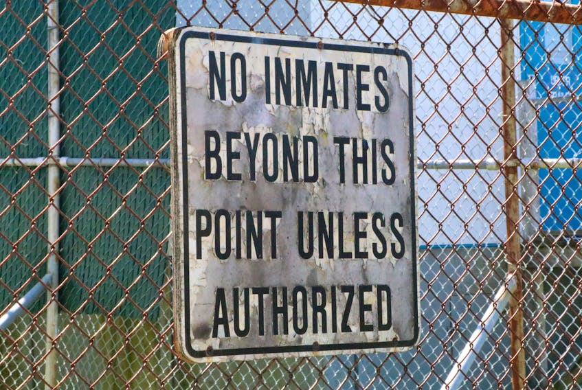A sign outside Her Majesty's Penitentiary.