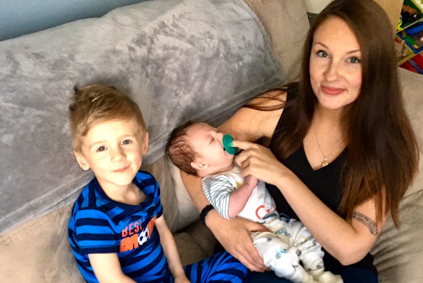 Krysta Fitzpatrick Sceviour — with three-year-old Jack and two-month-old Wyatt — recalls her struggle with postpartum depression, saying, “On the outside, people would think I’m doing it all. But inside, I’m like, ‘You know, I’m not doing so well. I’m having a really rough time.’”