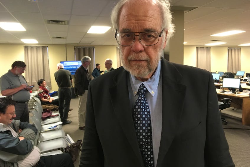 Andy Wells, former chairman of the Board of Commissioners of Public Utilities (PUB), was at the Beothuk Building in St. John’s on Thursday to testify at the Muskrat Falls Inquiry.