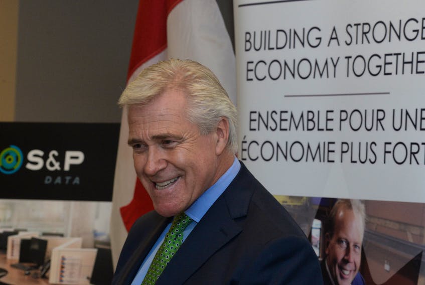 Premier Dwight Ball was on hand at the Village Shopping Centre Thursday to announce combined provincial-federal funding of $1.725 million for the new S&P Data call centre that will be housed on the top floor of the mall.
