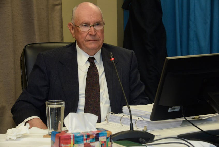 Former Nalcor Energy construction adviser John Mulcahy at the Commission of Inquiry Respecting the Muskrat Falls Project on Thursday.