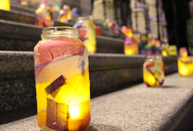 Illuminated jars on the steps of the Colonial Building in St. John’s Thursday evening represented the missing and murdered women and girls in Newfoundland and Labrador.