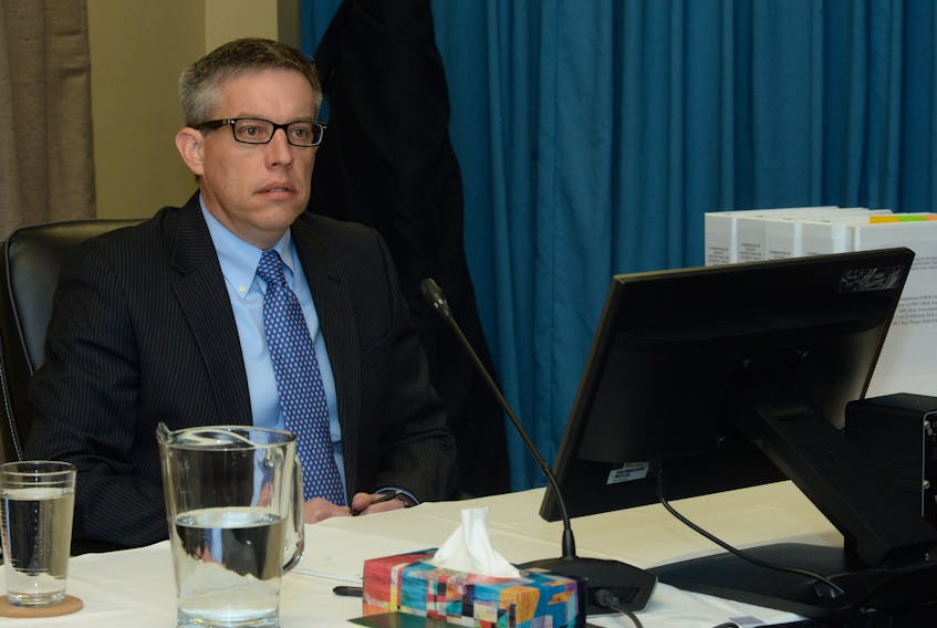 Jason Kean at the Muskrat Falls Inquiry on Tuesday.