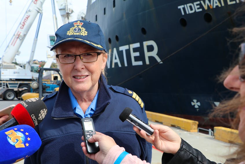 Anne Miller, regional director of incident management for the Canadian Coast Guard, Atlantic Region, was the incident commander during the Manolis L oil removal operation near Change Islands in Notre Dame Bay. Miller said the operation was a success.