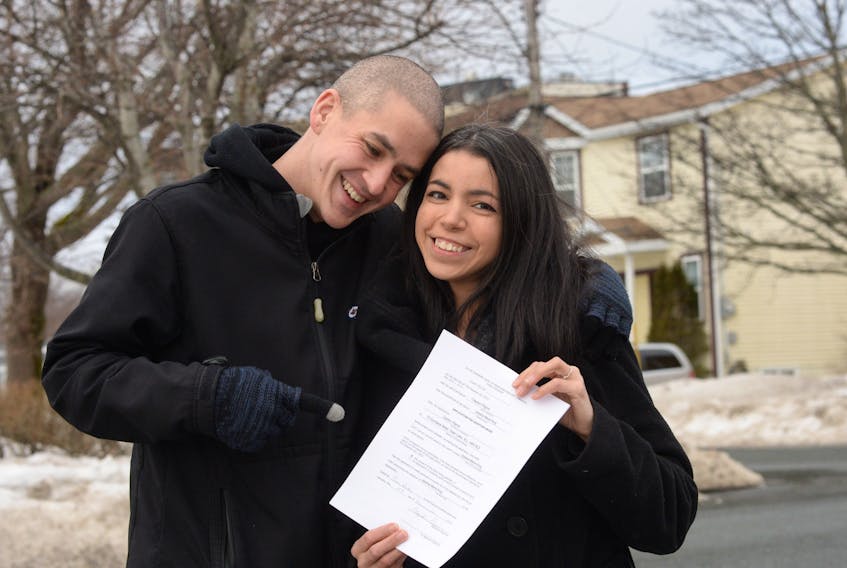 Jessica King and her boyfriend, Ryan MacFarlane, officially filed legal documents at Newfoundland and Labrador Family Court in St. John’s last week to have King, 30, adopted by her foster family.