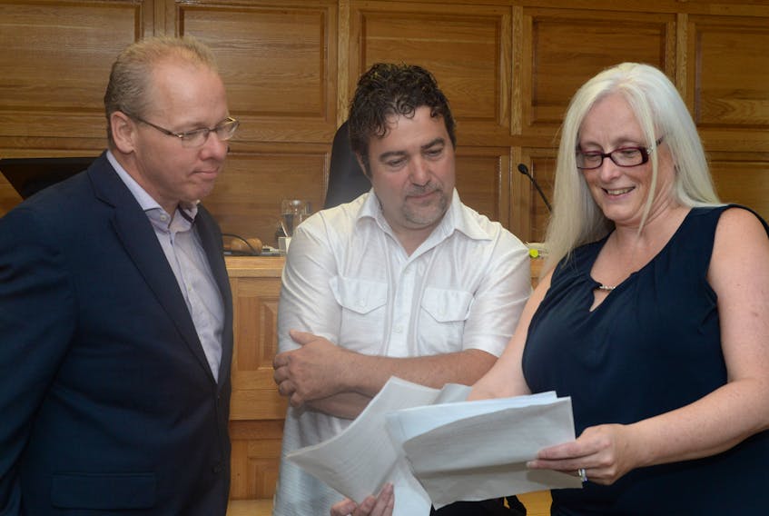 Free NL concerned citizens members (from left) Keith Fillier, James Murphy and Lori Moore, made a presentation to the Public Utilities Board (PUB) hearings