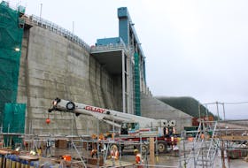 The Muskrat Falls construction site in August 2017.