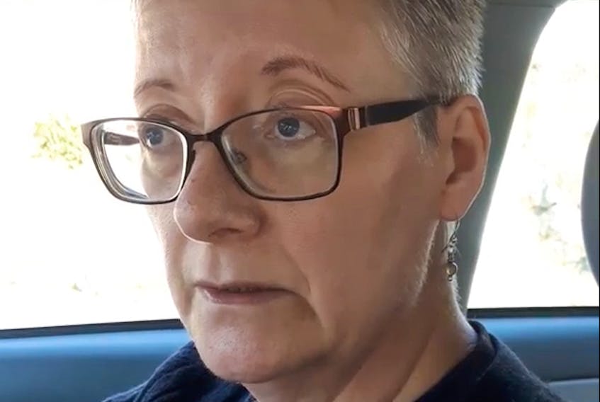 A still taken from video that Bell Island resident Katherine Walters has posted to Facebook documenting her thoughts about having to vacate her vehicle when she boards the Bell Island ferry.