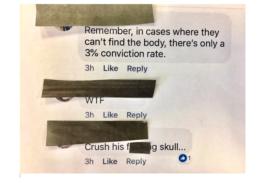 A Facebook post from a man accusing a process server of assault promoted several negative comments, including these.