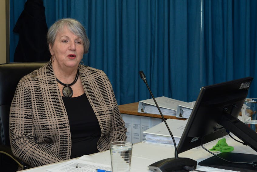 Former premier Kathy Dunderdale at the Muskrat Falls Inquiry in St. John’s Thursday.