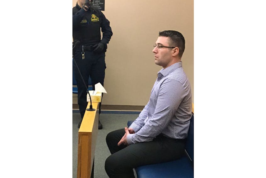 Adam Hayden, who held up a TD Bank on Kelsey Drive last fall, pleaded guilty to several charges Wednesday in provincial court in St. John’s.