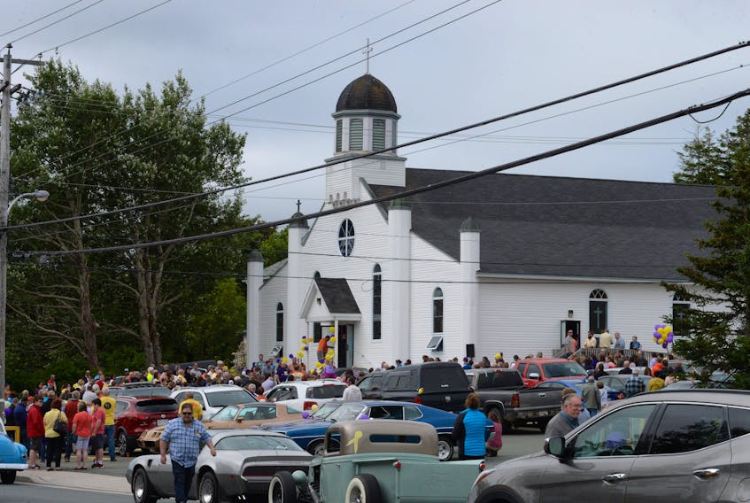 With the church full to capacity, hundreds gathered outside St. Kevin’s Roman Catholic Church in the Goulds on Thursday morning for the funeral of Nevaeh Denine.