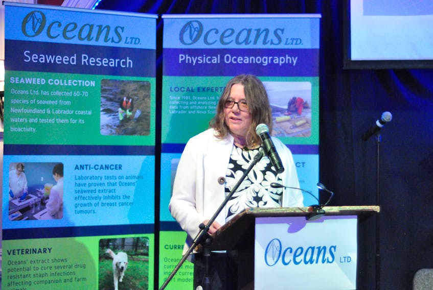 Oceans Ltd. president and CEO Judith Bobbitt announces Wednesday a ground-breaking discovery of anti-cancer properties in a particular type of seaweed found in coastal Newfoundland and Labrador waters.