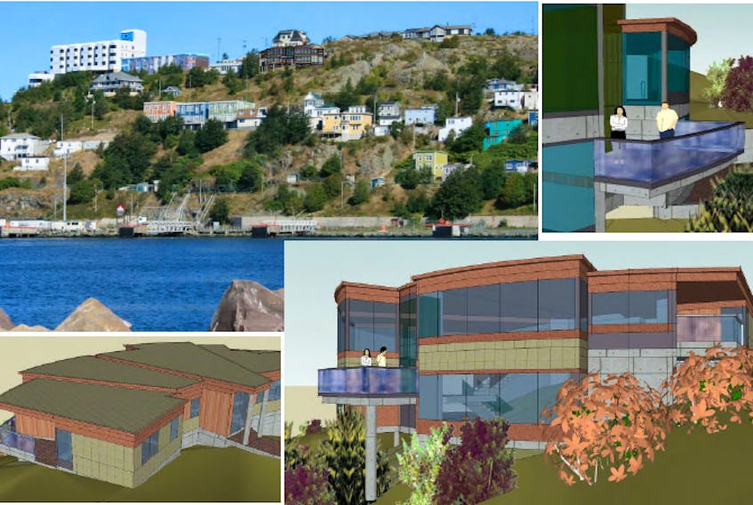 A proposed new home development in the Signal Hill-Battery area of St. John’s, from Philip Pratt Architects.