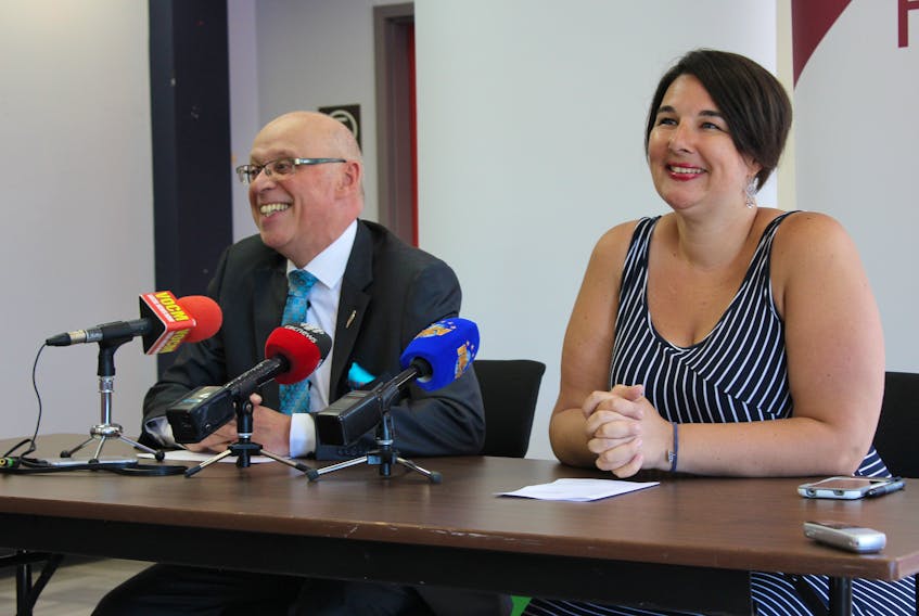 Health Minister John Haggie and CHANNAL executive director Paula Corcoran-Jacobs gave an update on mental healthcare initiatives on Wednesday.