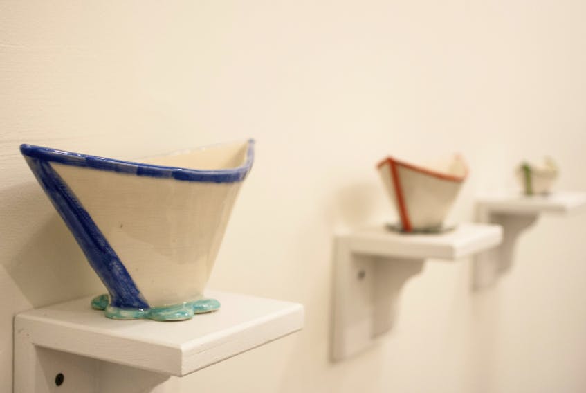 “Dorys” by Roxane Pitcher will be among the pieces featured in “Bittersweet: A Reminiscence of Newfoundland and Labrador in Pottery,” opening at the Craft Council of Newfoundland and Labrador Gallery in St. John’s Saturday afternoon.