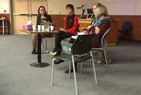 Memorial University of Newfoundland’s special adviser to the president on aboriginal affairs, Catharyn Andersen, speaks at a panel session Wednesday afternoon sparked by the case of Colton Boushie. The panel also included Julia Christensen,  Barbara Barker and Dorothy Vaandering.