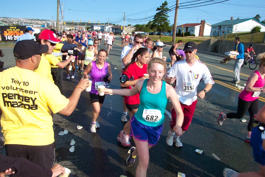 Proper hydration is important not only during the Tely 10, but in the days leading up to the race.