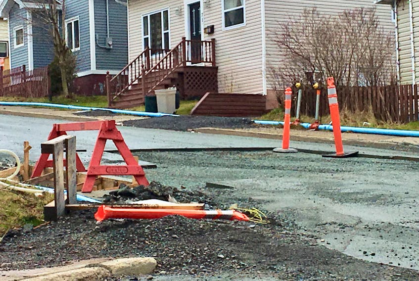 The Rabbittown area of St. John’s has been the site of a lot of road tear-up as a result of work being done on the watermain, which has been going on since April.