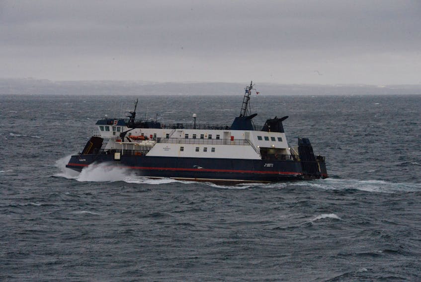 The M/V Flanders makes its way across the tickle from Portugal Cove to Bell Island on choppy seas on Thursday morning.