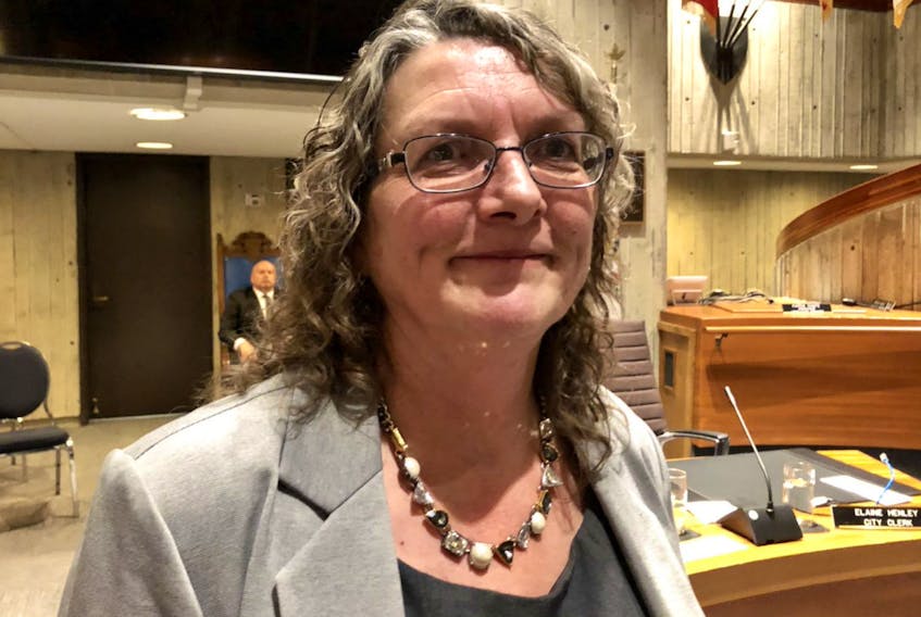 Coun. Deanne Stapleton asked city staff to recommend suggestions on how to implement a temporary parking ban on MacBeth Drive, Otter Drive and a part of Airport Heights Drive until the Lane Seniors Complex is open.
