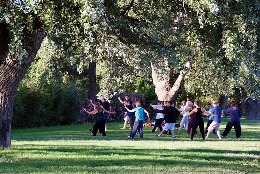 A free one-hour T’ai Chi Chih session with Sheila Leonard takes place on the Government House lawn today at 12 p.m. All welcome. Lessons include 20 gentle, repetitive movements that are easy to learn. Simply come and follow along. For more information, visit www.sheilaleonard.ca.