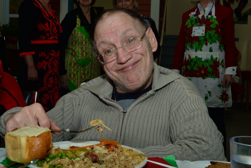 Adam, a native of Victoria, Carbonear, who now lives in Mount Pearl, was one of the many people who availed of the complimentary Christmas Day meal at The Gathering Place on Monday.