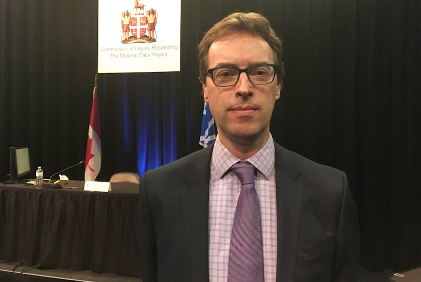 From the Ivey Business School at the University of Western Ontario, Guy Holburn finished his time on the stand in Phase 2 of the Muskrat Falls Inquiry in Happy Valley-Goose Bay on Tuesday, speaking about a report he has filed on governance of Crown corporations. Holborn first appeared during Phase 1 of the inquiry in 2018, to speak about a separate piece of work, looking at the decision not to have full Public Utilities Board review the hydroelectric project in Labrador.
