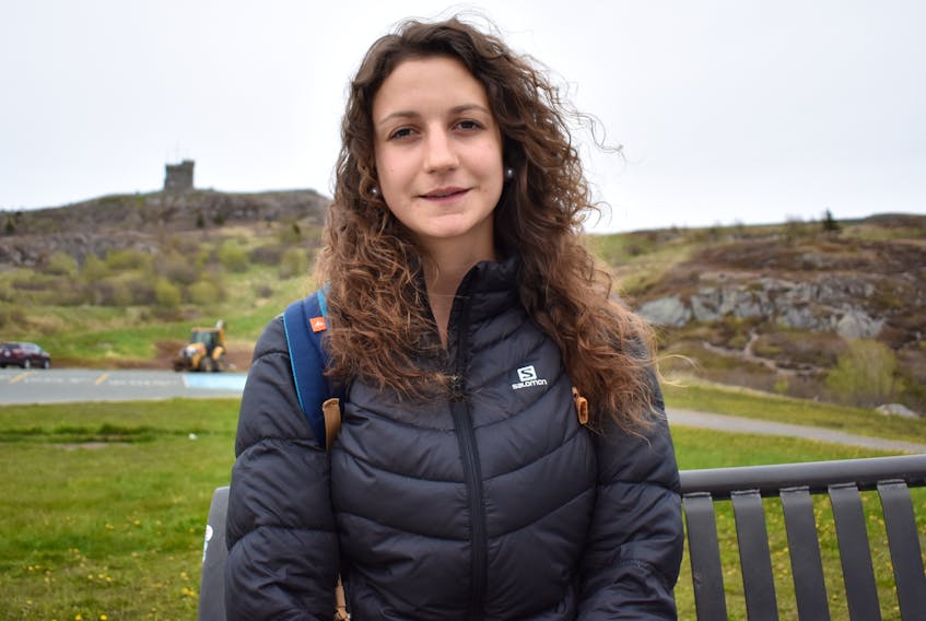 Ilona Bortoli from Geneva, Switzerland, just arrived in the province and says the architecture is definitely different in St. John’s, with the houses back home not as colourful.