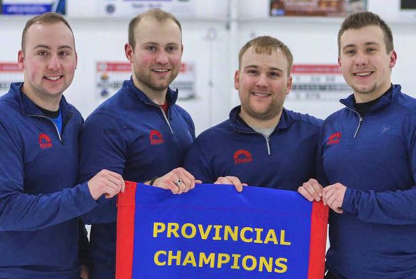 The two entries from Newfoundland competing in next month’s Brier will meet up in preliminary-round play after being slotted into the same pool for the Regina event. That includes the 2018 Newfoundland and Labrador champions (from left) Ian Withycombe, Andrew Taylor, Matthew Hunt and Greg Smith.