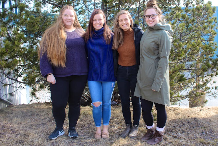 This group of second-year school of social work students at Memorial University has been busy this week planning an event in solidarity with the Muslim community due to the shootings on March 15 in Christchurch, New Zealand. Those students include (from left) Megan Kearley, Leah Barron, Keira Goulding and Courtney Bennett.