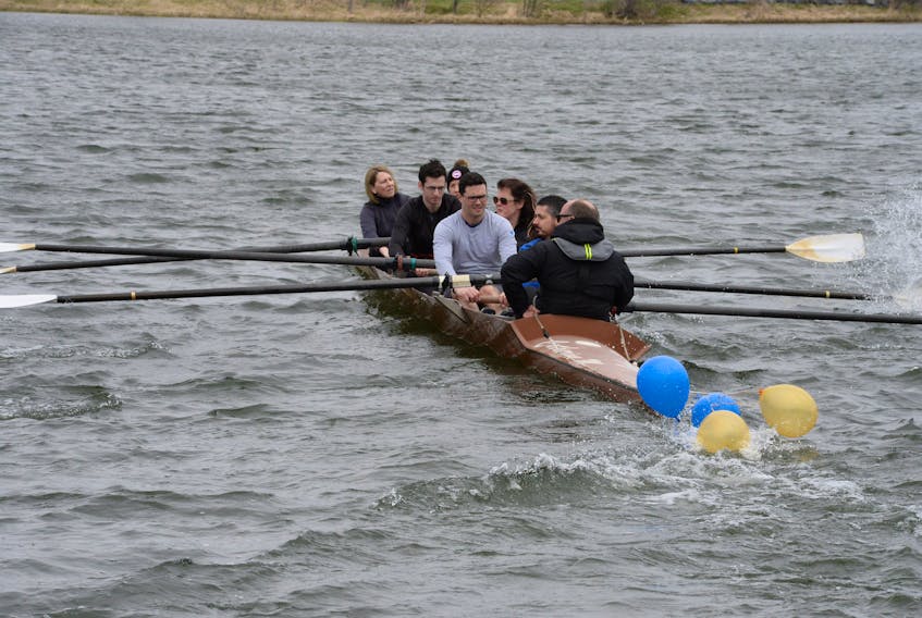 Two years ago, the Royal St. John’s Regatta Committee kicked off 200th anniversary celebrations of what has been deemed North America’s oldest continuing sporting event at the Quidi Vidi Boathouse April 30, 2018. Six members of the committee took the racing shell Catherine M around the pond before Regatta crews took to the water for their first practice spins of the year. Taking the spin with coxswain and fellow Regatta committee member Bradley Power are (from front) Scott Howell, Chris Neary, Leigh Anne O’Neill, Zach Meaney, Jennifer Browne and Sharon Drover.