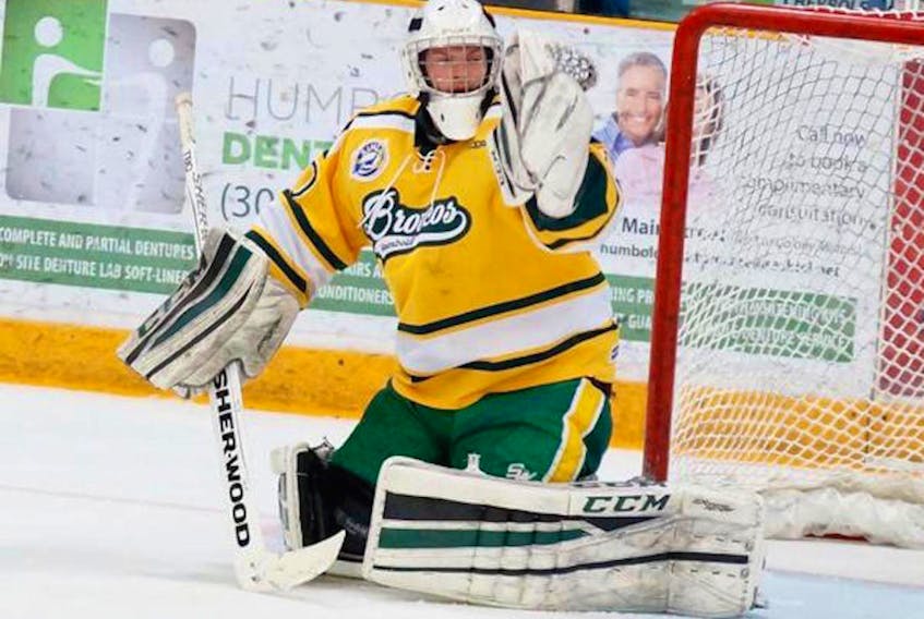 Goaltender Parker Tobin joined the Humboldt Broncos in a late November trade. The mother and father of the 18-year-old from Stony Plain, Alta., are originally from Conception Bay North. — Humboldt Broncos