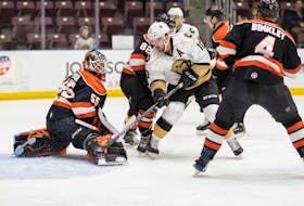 Joe Chase/Newfoundland Growlers - Newfoundland Growlers forward Zach O’Brien is the team’s leading scorer so far this season, and has shown a willingness to go to the dirty areas of the ice — in the corners and front of the net.