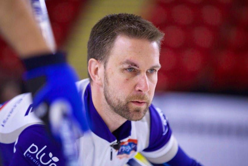 The last time the Masters Grand Slam of Curling event was held in Truro, N.S., Brad Gushue suffered an on-ice slip and fall, resulting in a nasty laceration above his right eye and concussion-like symptoms which would sideline him for a week-and-a-half. - File photo/Anil Mungal/Grand Slam of Curling